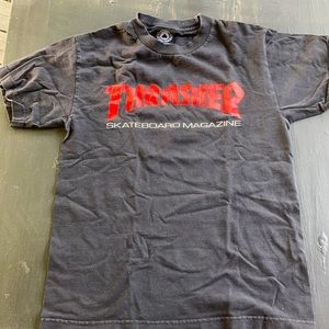 Red and black thrasher shirt